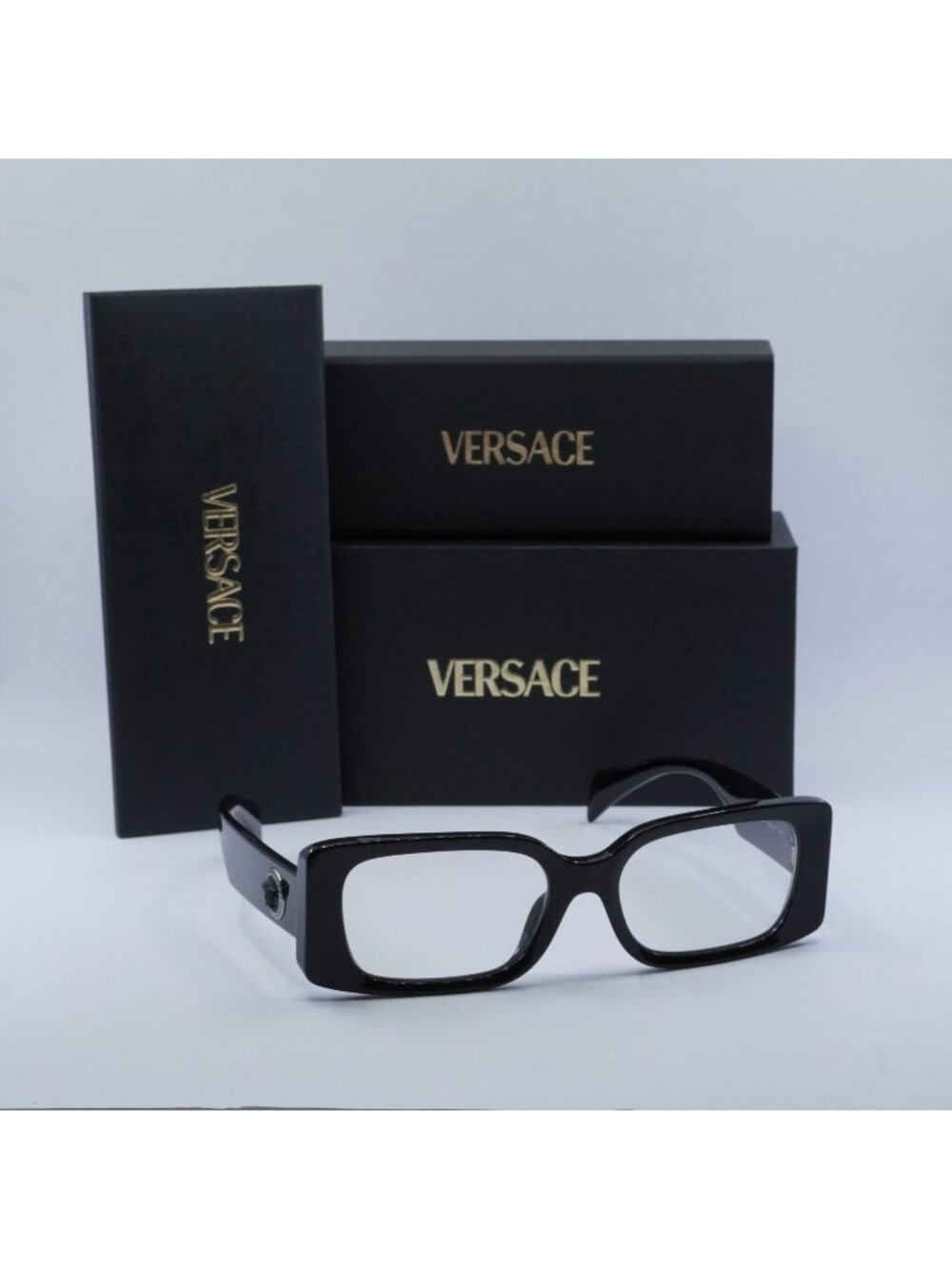Versace VE3362U GB1 Rectangle Eyeglasses – Black 53mm